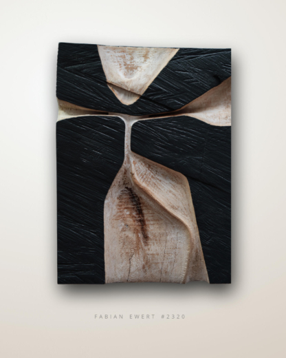 Wall Sculpture #2320 by Fabian Ewert, Limewood ad Acrylic Paint