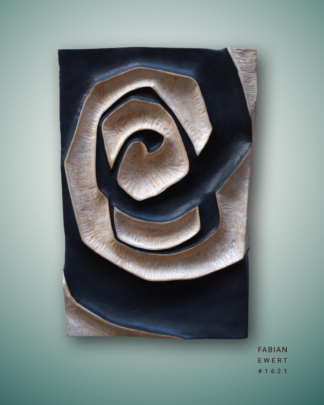 Wall Sculpture #1621 by Fabian Ewert, Limewood ad Acrylic Paint